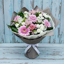 Букет цветов из:  Герберы, Альстромерии и Хризантемы #REPLACE_PRED# Гигирево