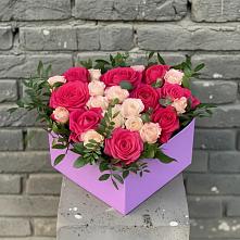 Цветочная композиция из Розы в коробке #REPLACE_PRED# Гигирево