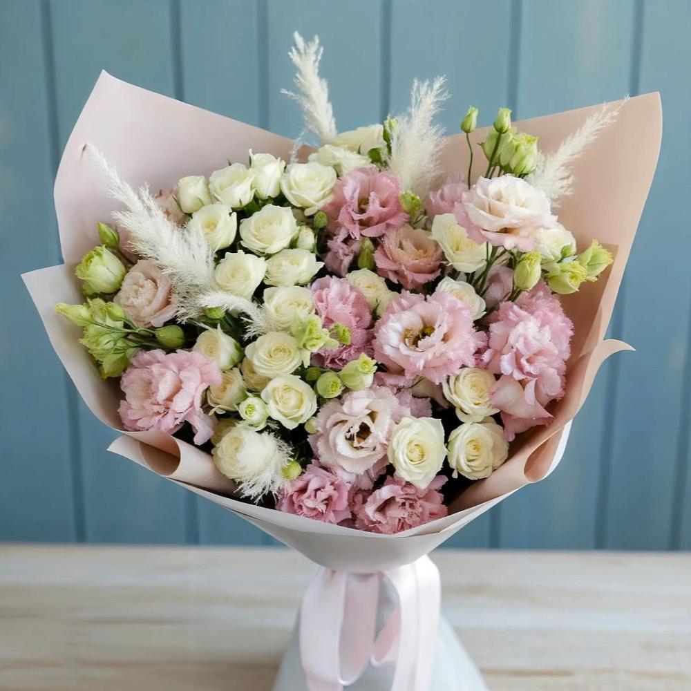 Букет цветов из: Альстромерии и Розы в Гигирево