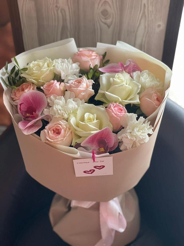 Букет цветов из: Орхидеи, Розы и Гвоздики в Гигирево