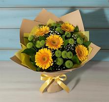 Букет цветов из:  Герберы и Хризантемы в Гигирево