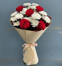 Букет цветов из:  Розы и Хризантемы в Гигирево