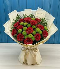 Букет цветов из:  Розы и Хризантемы в Гигирево