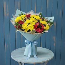 Букет цветов из:  Альстромерии и Хризантемы #REPLACE_PRED# Гигирево