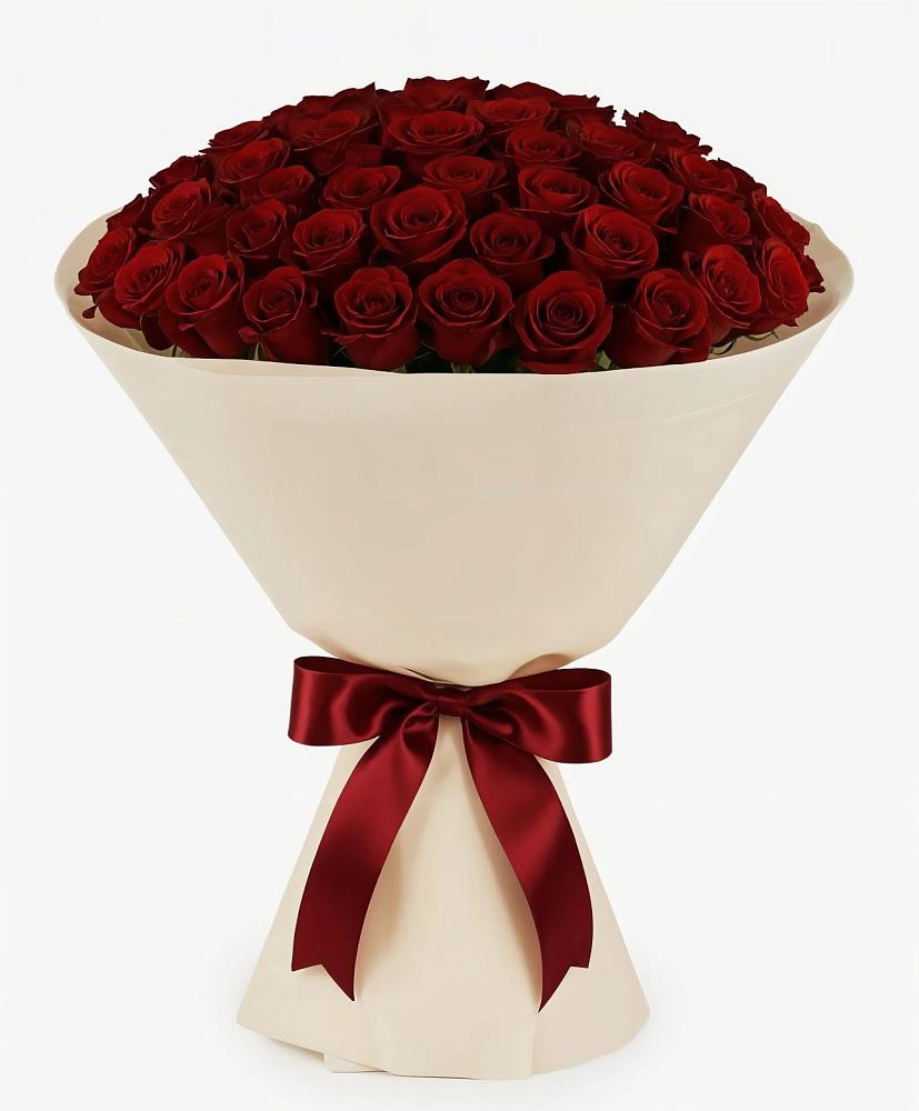 Букет 101 Бордовая роза Блэк Бакарра в Гигирево