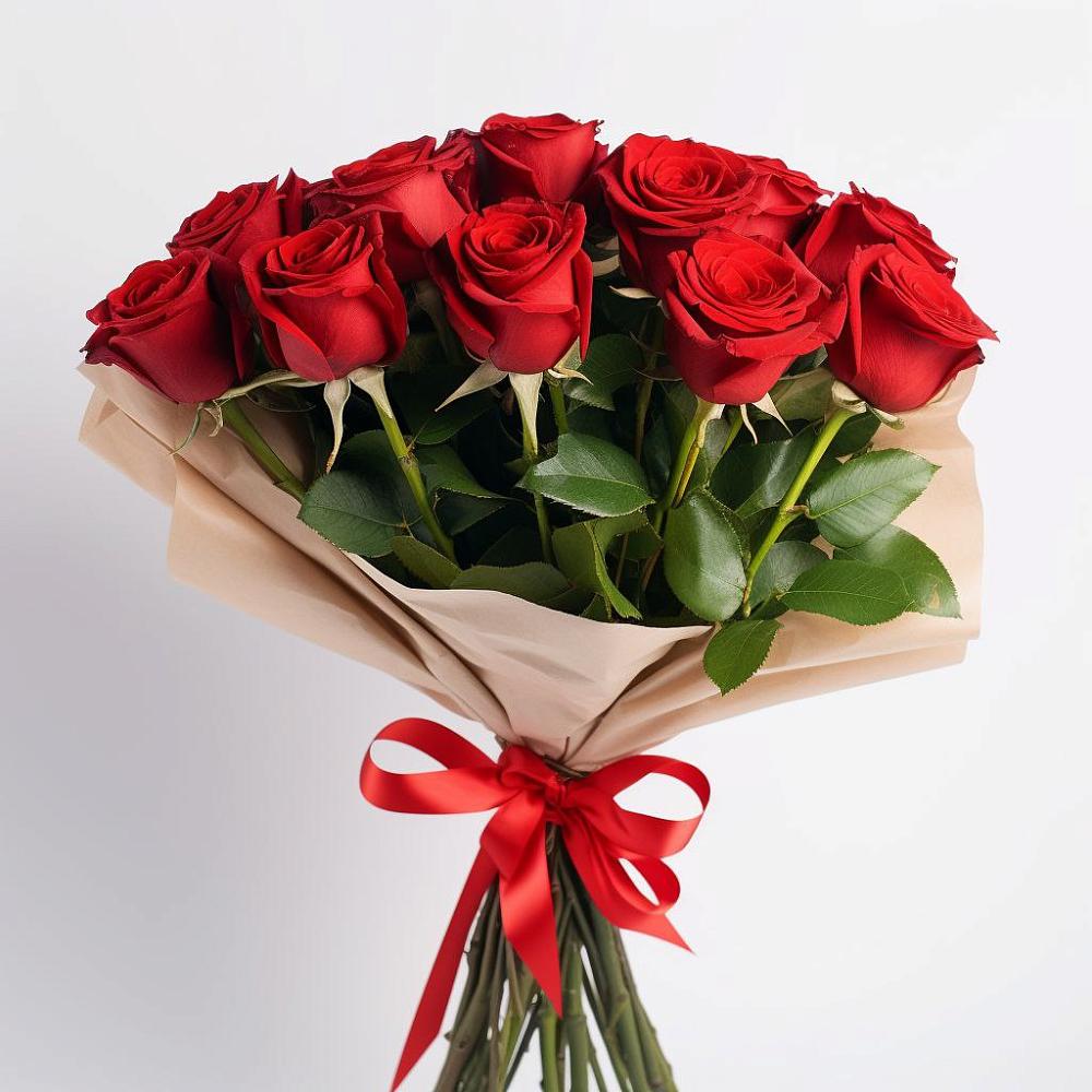 Букет 11 Красных роз Эдлесс Лав в Гигирево